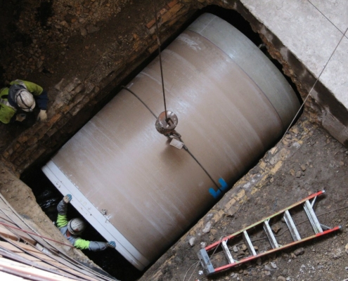 GRP Pipes Slipline Antiquated Wastewater Interceptor in Minnesota