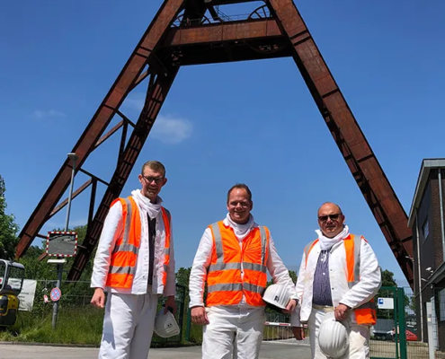 Amiblu sales representatives visited the Concordia coal mine in Oberhausen to observe the installation on site.