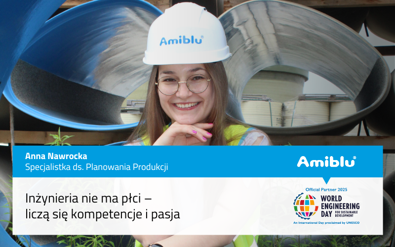 Wywiad z Anną Nawrocką na temat roli kobiet w nowoczesnej inżynierii i jej wpływu na życie ludzi i planety. Anna pozuje na tle paneli NC, których produkcje przygotowała.