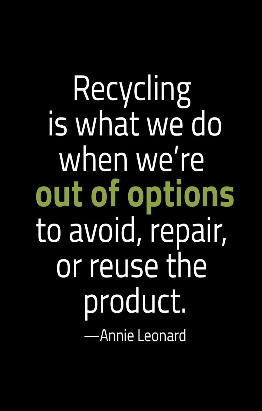 reduce repair reuse recycle mantra