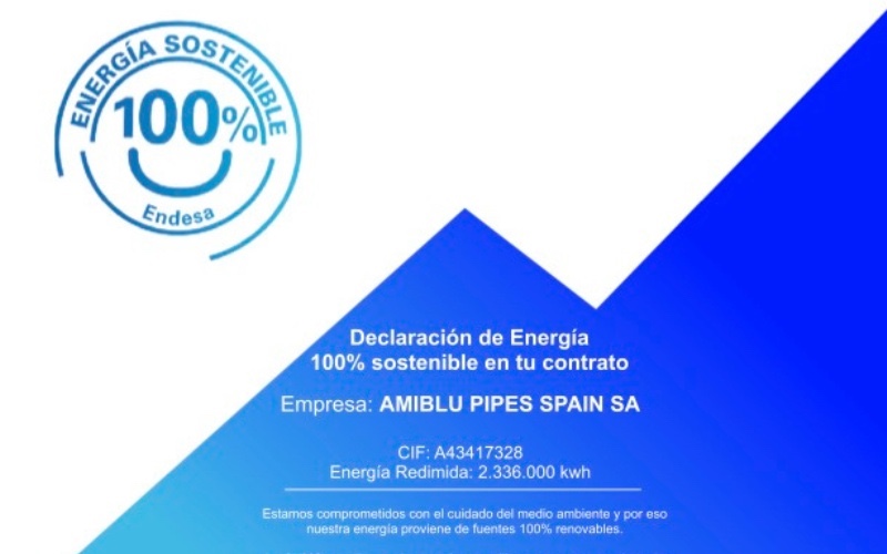 Amiblu máxima certificación de energía verde